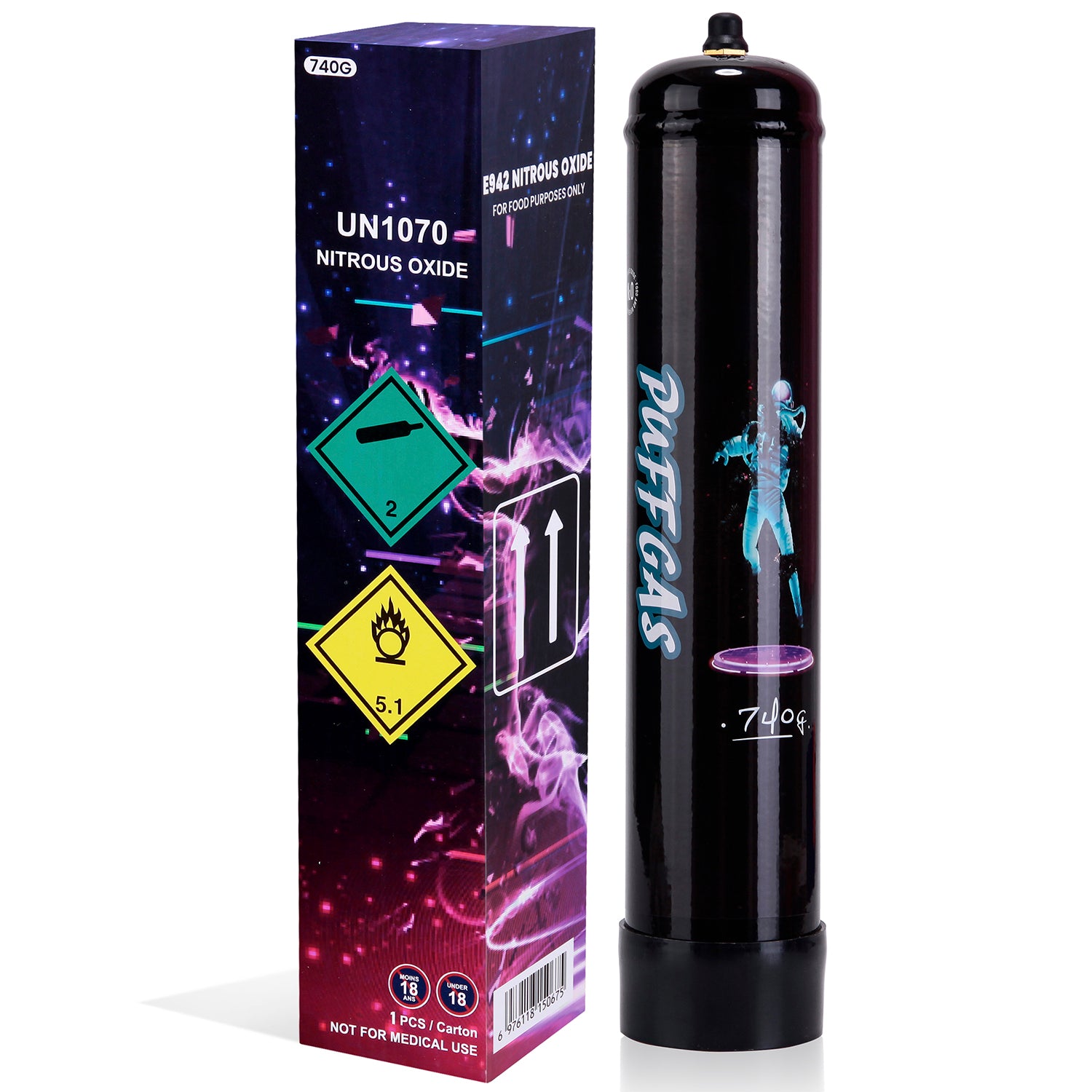 1.1L Cream Chargers 740G 1-Pack